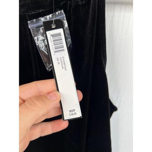 Catherine Malandrino Black Velvet Keyhole Luxe Top Size XS Sleeveless - Picture 8 of 16